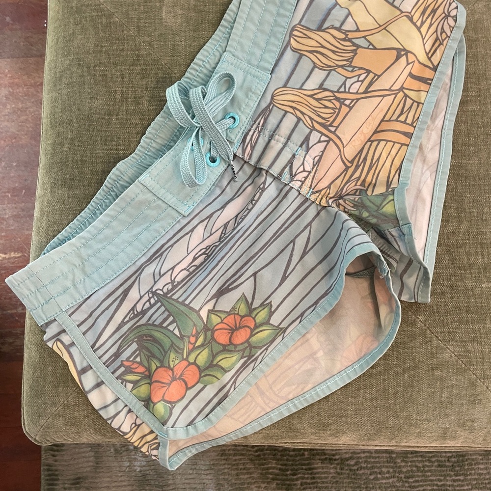 Heather brown rare Light Blue art print Board Shorts